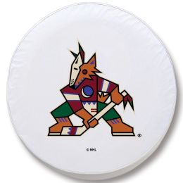 Arizona Tire Cover w/ Coyotes Logo - White Vinyl