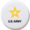 United States Army Tire Cover - White Vinyl