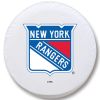 New York Tire Cover w/ Rangers Logo - White Vinyl