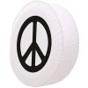 Peace Sign Spare Tire Cover on White Vinyl