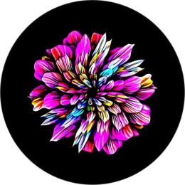 Flower Spare Tire Cover - Neon Graphic