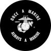 Once a Marine Always a Marine Spare Tire Cover