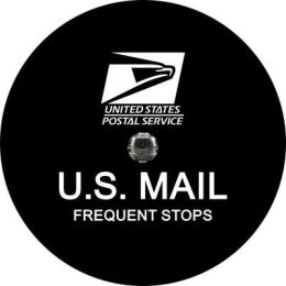 US Mail Postal Spare Tire Cover - Backup Camera Ready