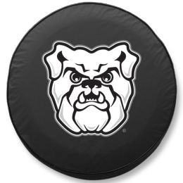 Butler University Tire Cover w/ Bulldogs Logo on Black Vinyl