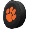 Clemson Tire Cover w/ Tigers Logo - Black Vinyl