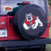 Fresno State Tire Cover w/ Bulldogs Logo - Black Vinyl