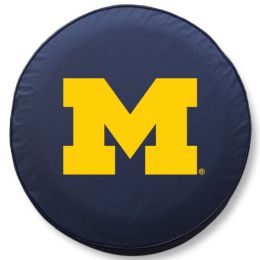 Michigan Tire Cover w/ Wolverines Logo - Blue Vinyl