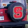 NC State Tire Cover w/ Wolfpack Logo - Black Vinyl