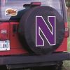 Northwestern Tire Cover w/ Wildcats Logo - Black Vinyl
