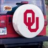 Oklahoma Tire Cover w/ Sooners Logo - White Vinyl