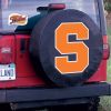 Syracuse Tire Cover w/ Orange Logo - Black Vinyl