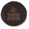 Texas State Tire Cover w/ Bobcats Logo - Black Vinyl