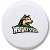 Wright State Tire Cover w/ Raiders Logo - White Vinyl
