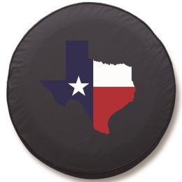 Texas Lone Star Spare Tire Cover - Black Vinyl