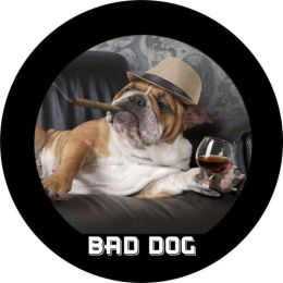 Bad Dog Spare Tire Cover on Black Vinyl