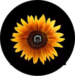 Yellow Sunflower Spare Tire Cover - Backup Camera Ready