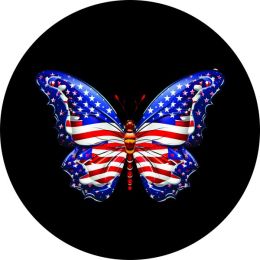 American Flag Butterfly for Patriotism Spare Tire Cover