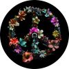 Assorted Flowers Peace Sign Spare Tire Cover