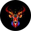 Deer Silhouette w/ Decorative Antlers Spare Tire Cover