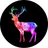 Deer Silhouette w/ Sunset and Mountains Tire Cover
