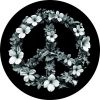 Grayish Floral Peace Sign Tire Cover