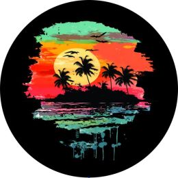 Hawaii w/ Hibiscus Flowers Spare Tire Cover