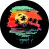 Hawaii w/ Hibiscus Flowers Spare Tire Cover