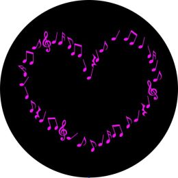Heart w/ Musical Notes Spare Tire Cover