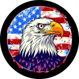Independence Day Bald Eagle Flag Spare Tire Cover