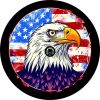 Independence Day Bald Eagle Flag Spare Tire Cover