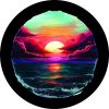 Ocean Sunset in Clouds Spare Tire Cover