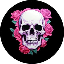 Skull Rose Artistic w/ Floral Spare Tire Cover