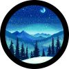 Stars Over Forest Spare Tire Cover