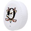 Anaheim Tire Cover w/ Ducks Logo - White Vinyl