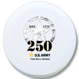 United States Army - 250 Years White Tire Cover