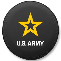 United States Army Tire Cover - Black Vinyl