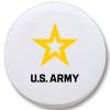 United States Army Tire Cover - White Vinyl