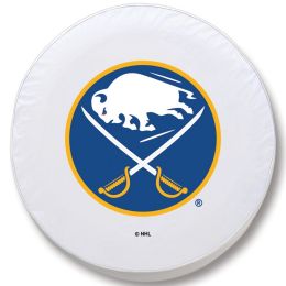 Buffalo Tire Cover w/ Sabres Logo - White Vinyl