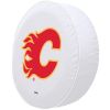 Calgary Tire Cover w/ Flames Logo - White Vinyl