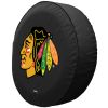Chicago Tire Cover w/ Blackhawks Logo - Black Vinyl