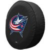 Columbus Tire Cover w/ Blue Jackets Logo - Black Vinyl