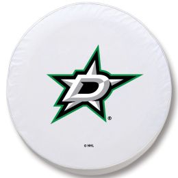 Dallas Tire Cover w/ Stars Logo - White Vinyl