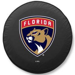 Florida Tire Cover w/ Panthers Logo - Black Vinyl