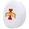 Iowa State Tire Cover w/ Cyclones Logo - White Vinyl