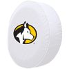 Michigan Tech Tire Cover w/ Huskies Logo - White Vinyl