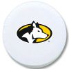 Michigan Tech Tire Cover w/ Huskies Logo - White Vinyl