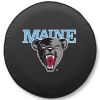 Maine Tire Cover w/ Black Bears Logo - Black Vinyl