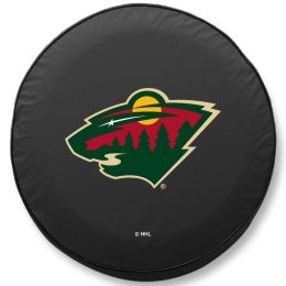 Minnesota Tire Cover w/ Wild Logo - Black Vinyl