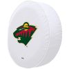 Minnesota Tire Cover w/ Wild Logo - White Vinyl