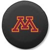 Minnesota Tire Cover w/ Golden Gophers Logo - Black Vinyl